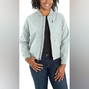 Nwt CARHARTT WOMEN’S CRAWFORD BOMBER (RUGGED FLEX) CANVAS JACKET Size Medium